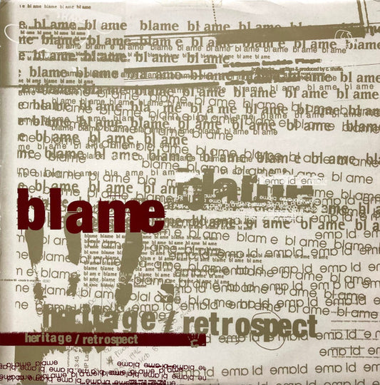 Blame : Heritage / Retrospect (12", Single)
