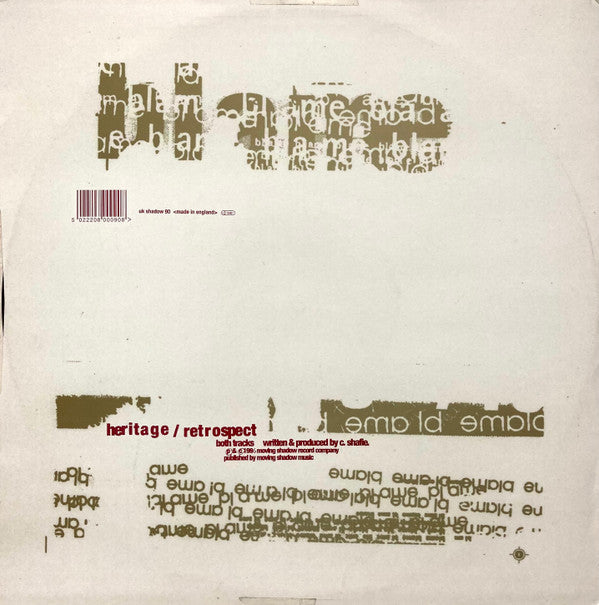 Blame : Heritage / Retrospect (12", Single)