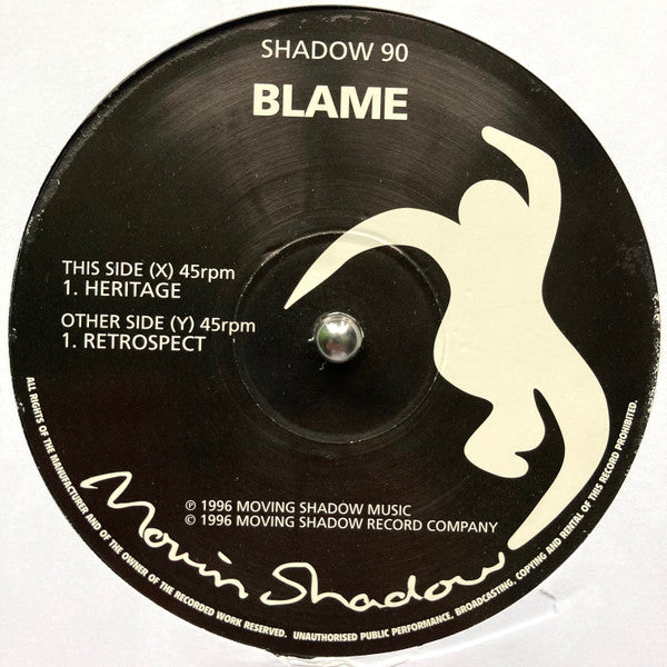 Blame : Heritage / Retrospect (12", Single)