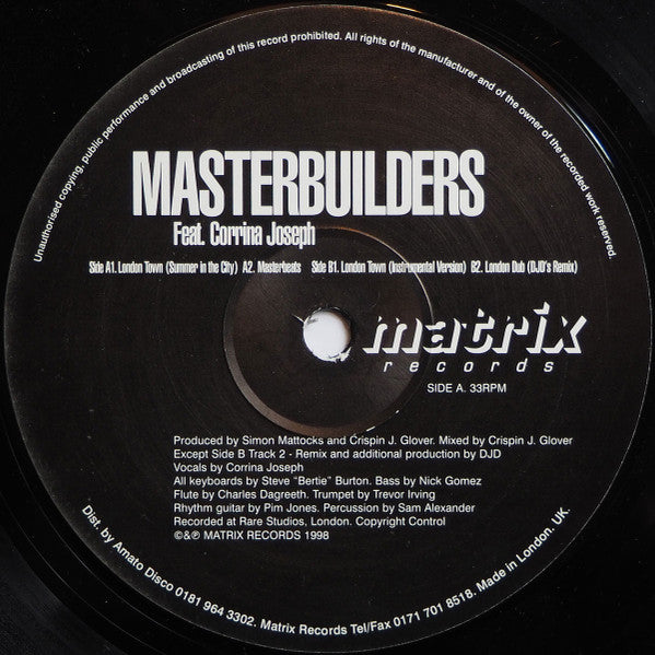Masterbuilders Feat. Corrina Joseph : London Town (12")