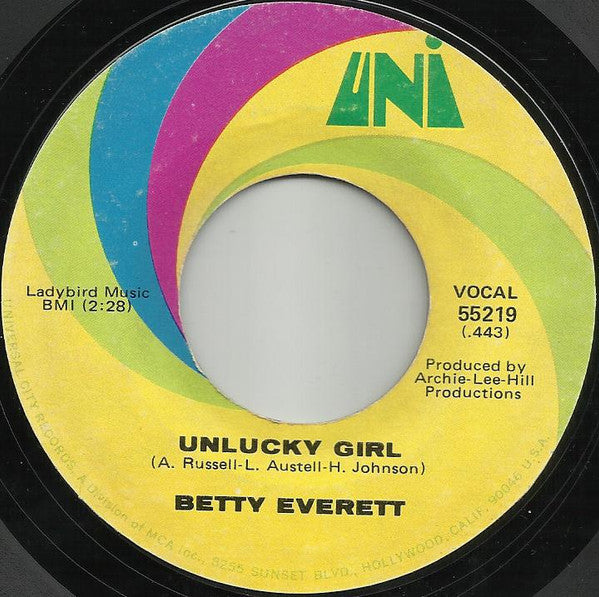 Betty Everett : Unlucky Girl (7", Single)