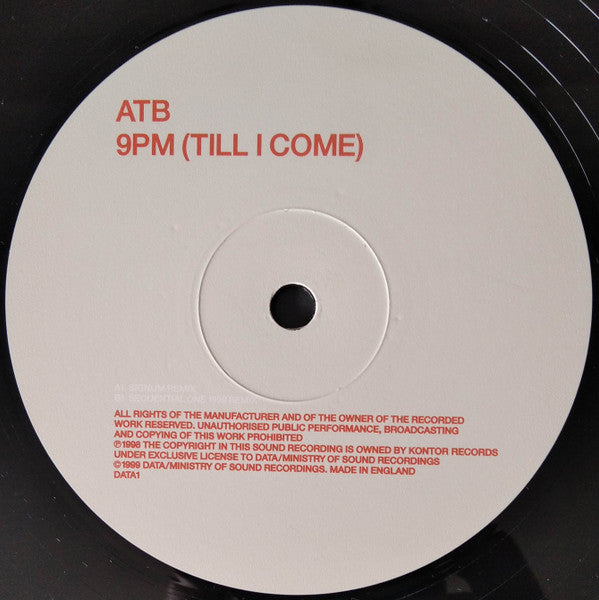 ATB : 9PM (Till I Come) (12")