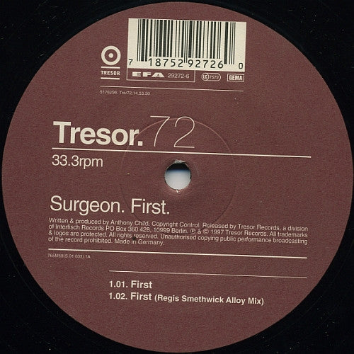 Surgeon : First (12", RE, Bro)