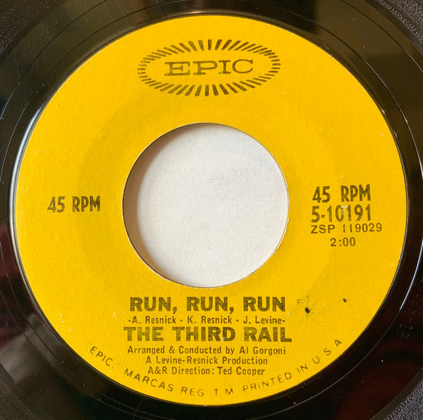 The Third Rail : Run, Run, Run / No Return (7", Single, Ter)