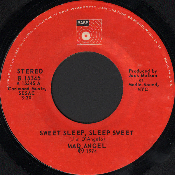 Mad Angel : Sweet Sleep, Sleep Sweet (7", Styrene)