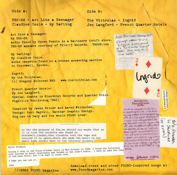 Various : Found (7", EP, Comp, Ltd, Whi)