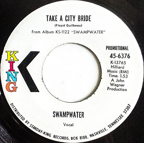 Swampwater : It's Your Game Mary Jane / Take A City Bride (7", Single, Promo)