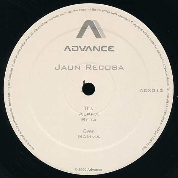 Jaun Recoba* : Alpha (12")
