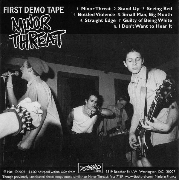 Minor Threat : First Demo Tape (CD, EP)