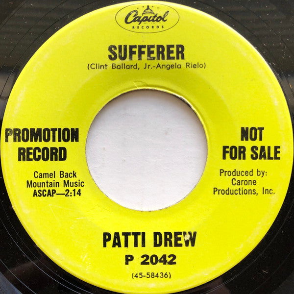 Patti Drew : Where Is Daddy / Sufferer (7", Promo)
