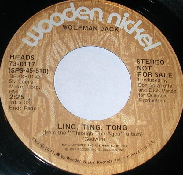 Wolfman Jack : Ling, Ting, Tong (7", Mono, Promo)