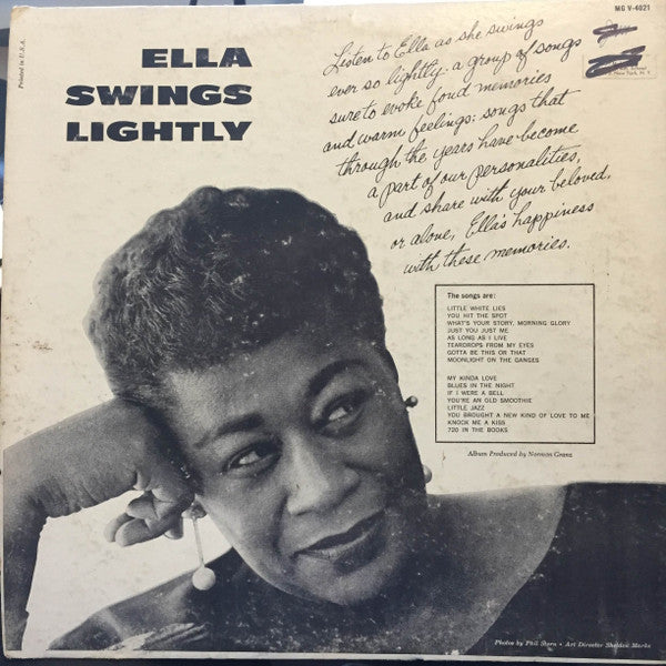 Ella Fitzgerald : Ella Swings Lightly (LP, Album, Mono, Ind)