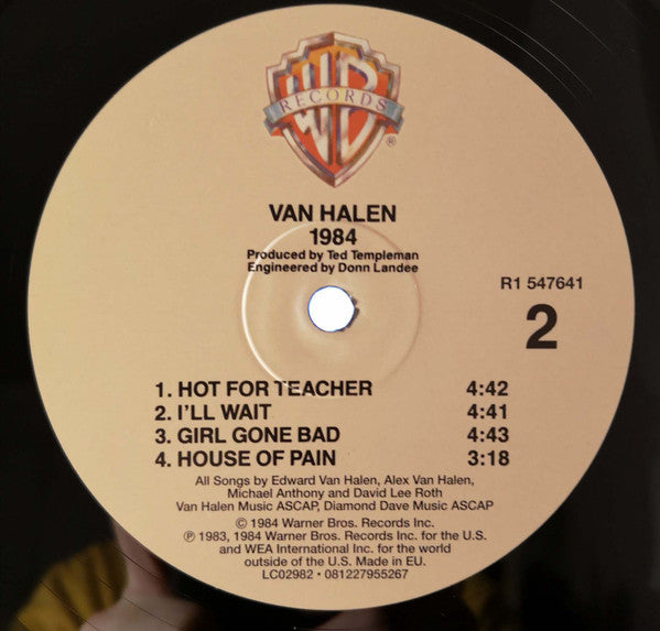 Van Halen : 1984 (LP, Album, RE, RM, 180)