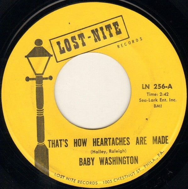 Baby Washington : That's How Heartaches Are Made / There He Is (7", Single, RE)