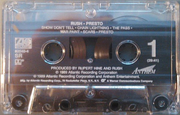 Rush : Presto (Cass, Album, SR,)