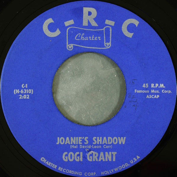 Gogi Grant : Joanie's Shadow (7")