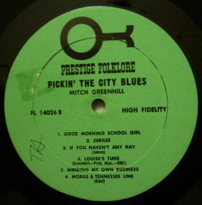 Mitch Greenhill : Pickin' The City Blues (LP, Album, Mono)