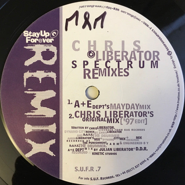 Chris Liberator : Spectrum - Remixes (12")