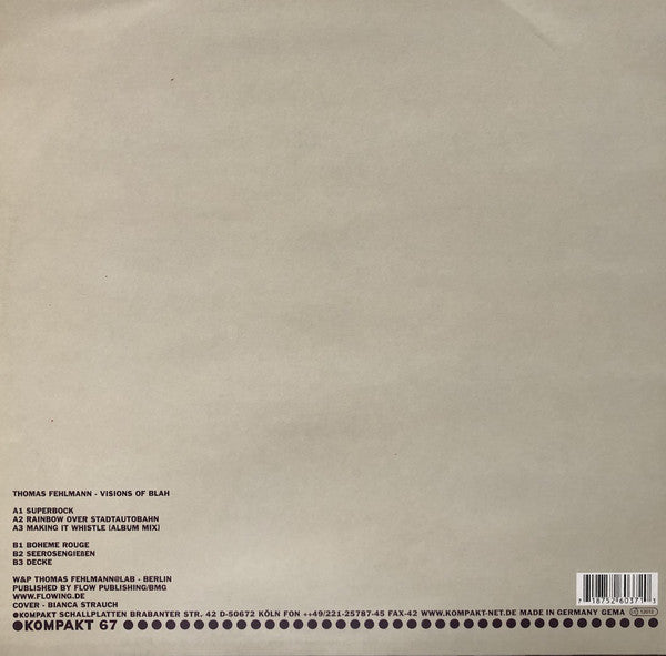 Thomas Fehlmann : Visions Of Blah (LP, Album)