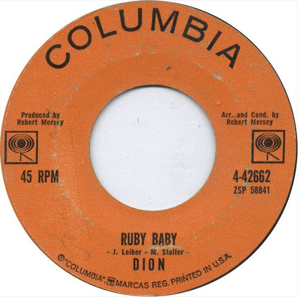 Dion (3) : Ruby Baby / He'll Only Hurt You (7", Single)