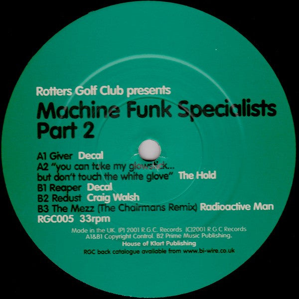 Various : Machine Funk Specialists Part 2 (12", Comp)
