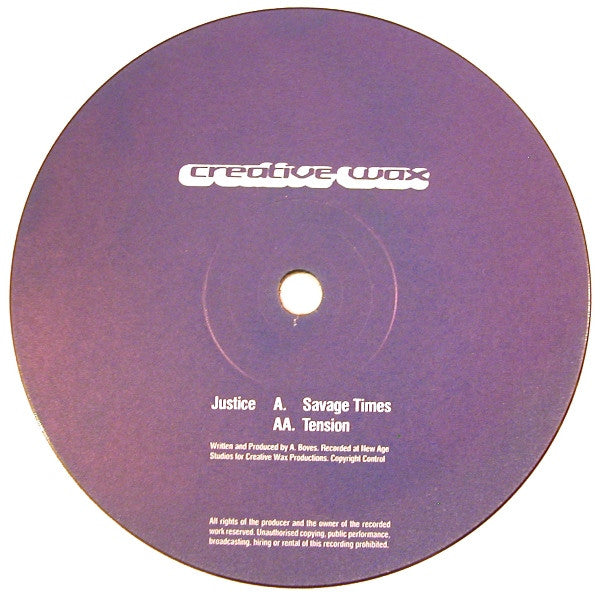 Justice : Savage Times / Tension (12")