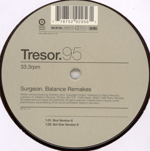 Surgeon : Balance Remakes (12")