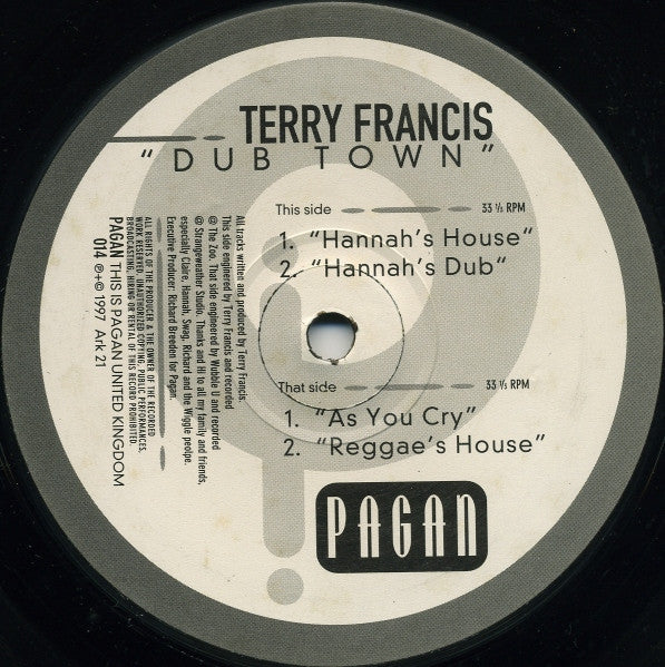 Terry Francis : Dubtown (12")