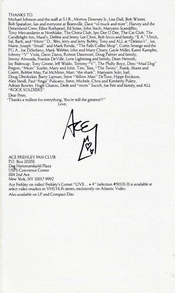 Ace Frehley : Trouble Walkin' (Cass, Album, SR)