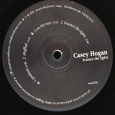 Casey Hogan : Bounce The Lights (12")