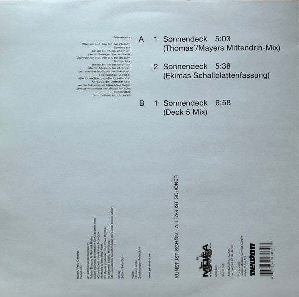 PeterLicht : Sonnendeck (Remixes) (12")