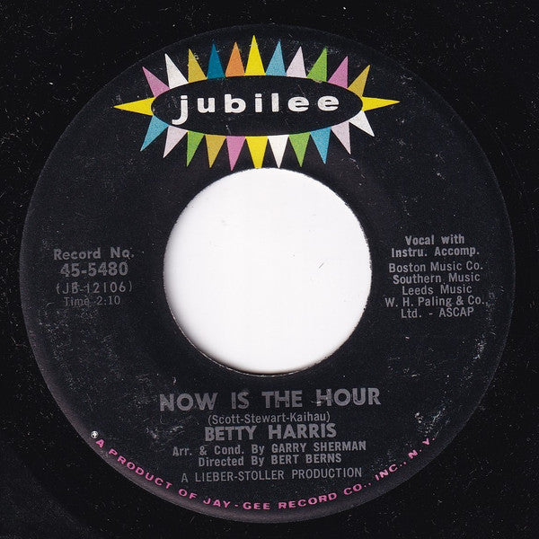 Betty Harris : Mo Jo Hannah / Now Is The Hour (7", Single)