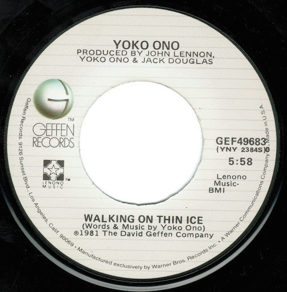 Yoko Ono : Walking On Thin Ice (7")