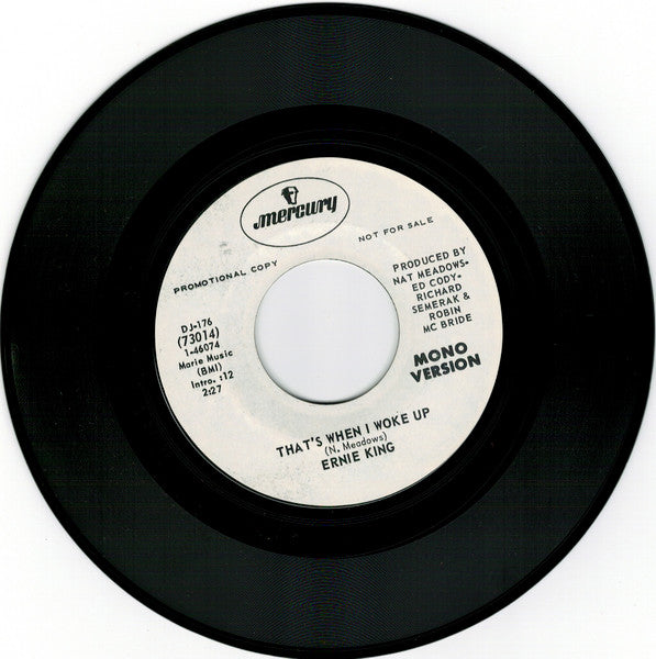 Ernie King : That's When I Woke Up (7", Single, Mono, Promo)