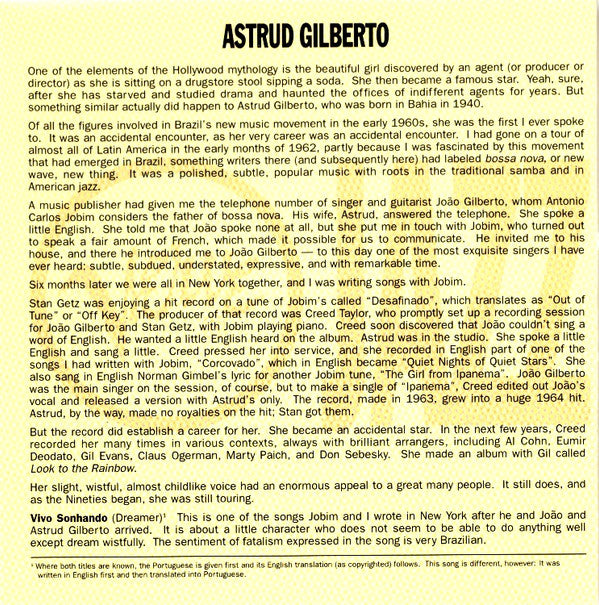 Astrud Gilberto : Verve Jazz Masters 9 (CD, Comp, Club)