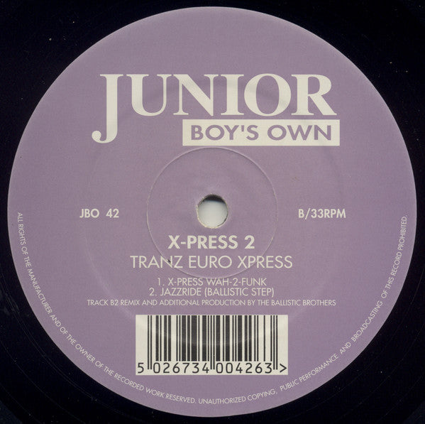 X-Press 2 : Tranz Euro Xpress (12", Single)