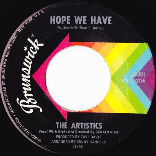 The Artistics : I'm Gonna Miss You (7", ◆Pi)