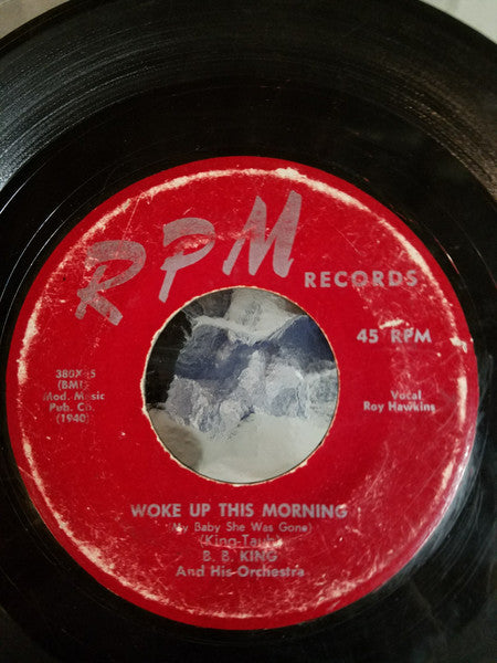 B.B. King Orchestra : Woke Up This Morning (7")