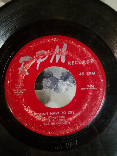 B.B. King Orchestra : Woke Up This Morning (7")