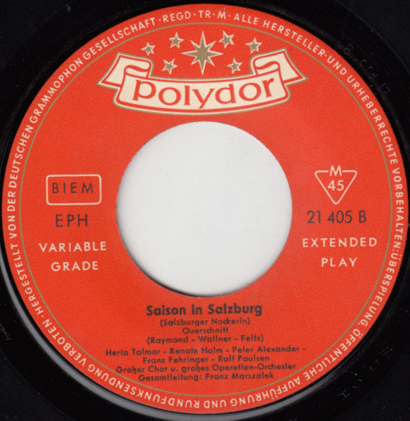 Various : Saison In Salzburg - Querschnitt (7", EP)