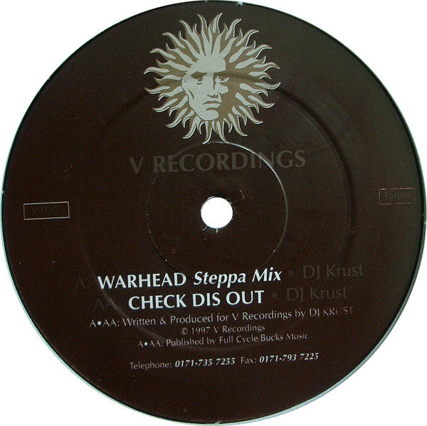 DJ Krust* : Warhead (Steppa Mix) / Check Dis Out (12")
